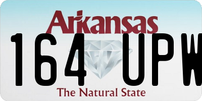 AR license plate 164UPW