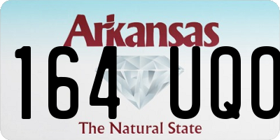 AR license plate 164UQO