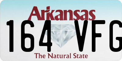 AR license plate 164VFG