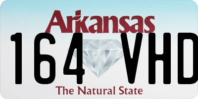AR license plate 164VHD