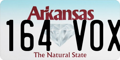 AR license plate 164VOX