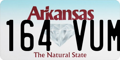 AR license plate 164VUM