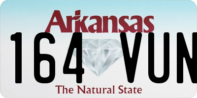 AR license plate 164VUN