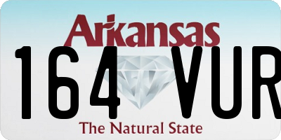 AR license plate 164VUR