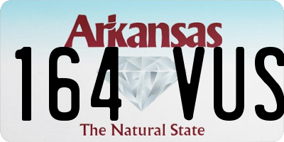 AR license plate 164VUS