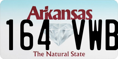 AR license plate 164VWB