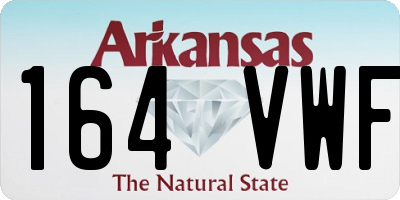 AR license plate 164VWF