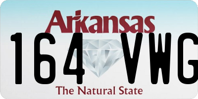 AR license plate 164VWG
