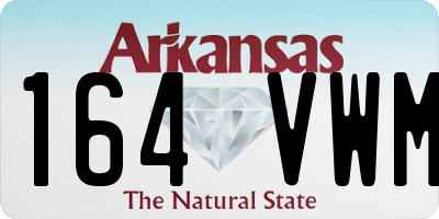 AR license plate 164VWM