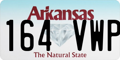 AR license plate 164VWP