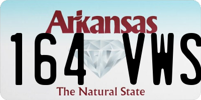 AR license plate 164VWS