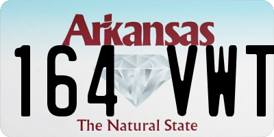 AR license plate 164VWT