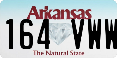 AR license plate 164VWW