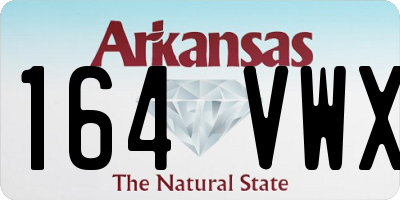 AR license plate 164VWX