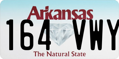 AR license plate 164VWY