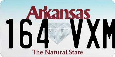 AR license plate 164VXM