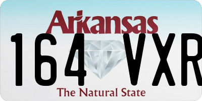 AR license plate 164VXR