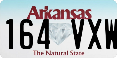 AR license plate 164VXW