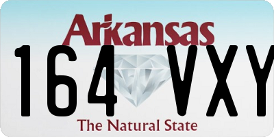 AR license plate 164VXY