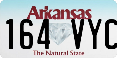 AR license plate 164VYC