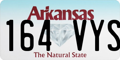 AR license plate 164VYS