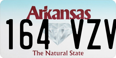 AR license plate 164VZV