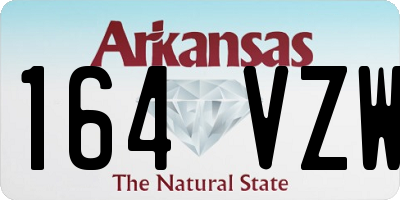 AR license plate 164VZW