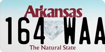 AR license plate 164WAA
