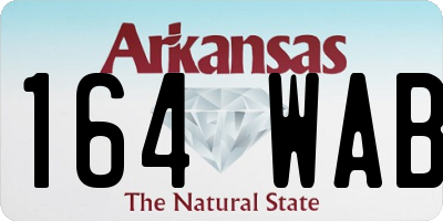 AR license plate 164WAB