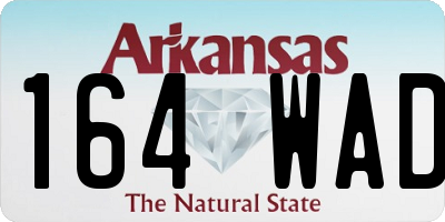 AR license plate 164WAD