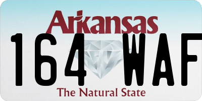 AR license plate 164WAF