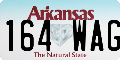 AR license plate 164WAG