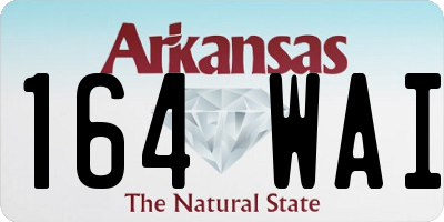 AR license plate 164WAI