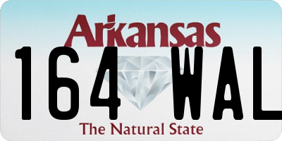 AR license plate 164WAL