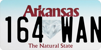 AR license plate 164WAN