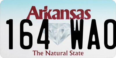 AR license plate 164WAO