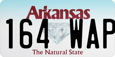 AR license plate 164WAP