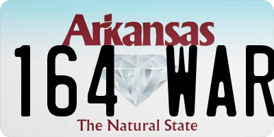 AR license plate 164WAR