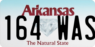 AR license plate 164WAS