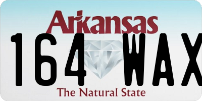 AR license plate 164WAX