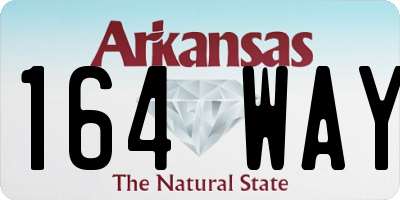 AR license plate 164WAY