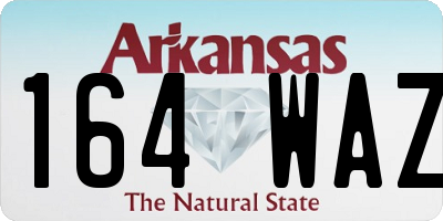 AR license plate 164WAZ