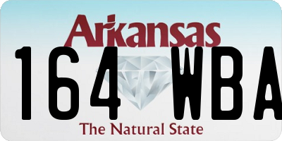 AR license plate 164WBA