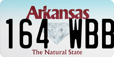 AR license plate 164WBB