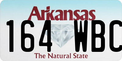 AR license plate 164WBC