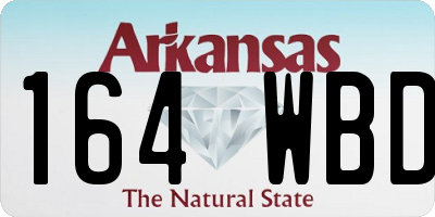 AR license plate 164WBD
