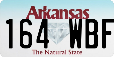 AR license plate 164WBF