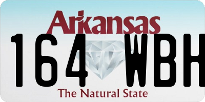 AR license plate 164WBH