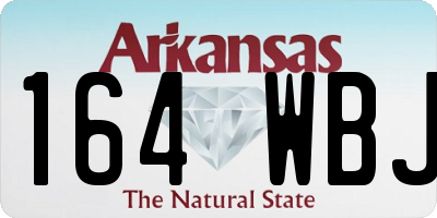 AR license plate 164WBJ