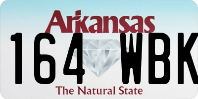AR license plate 164WBK